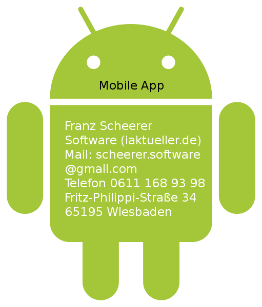 Franz Scheerer, Fritz-Philippi-Stra&szig;e 34, scheerer.software@gmail.com, Telefon 0611 168 93 98